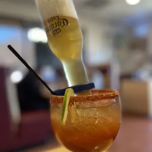 Michelada with Corona
