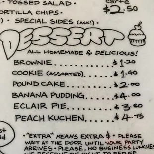 Cute menu