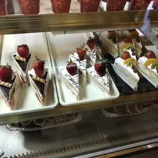 a variety of desserts