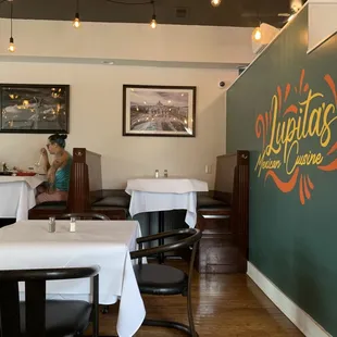 Dining room mural is fun, but still reminiscent of Explorers Club!