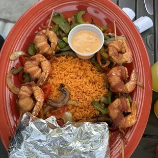 Pacifico bacon-wrapped shrimp