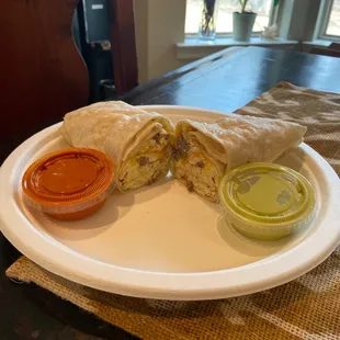 Beef Fajita Breakfast Burrito.
