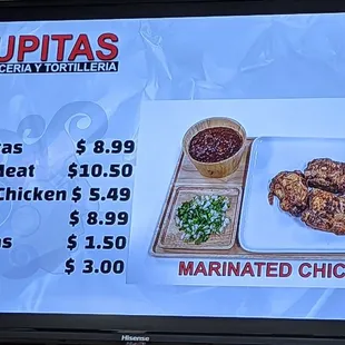 The menu of meat by the pound.