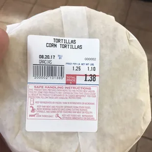 About 14 fresh tortillas for $1.38!