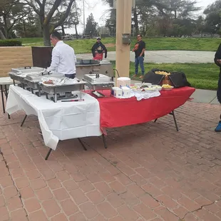 We hired Lupitas's for a catering event they arrived on time and wasted no time cooking.Everyone enjoyed the food.