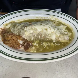 Chile verde burrito