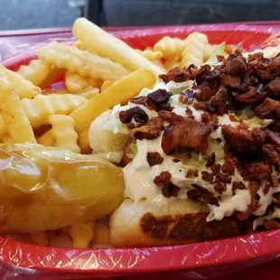 Panz&apos;on- beans, bacon, lettuce