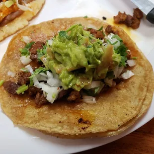 Al Pastor (spicy pork) taco