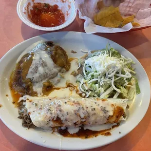 Combo meal. Did not like the rellano.