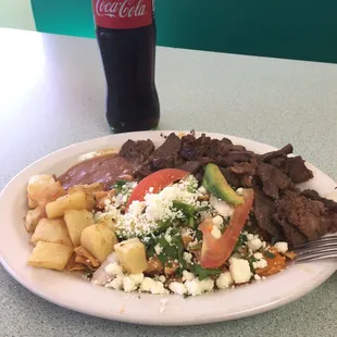 Chilaquiles with bistek..&amp; a Mexican Coke