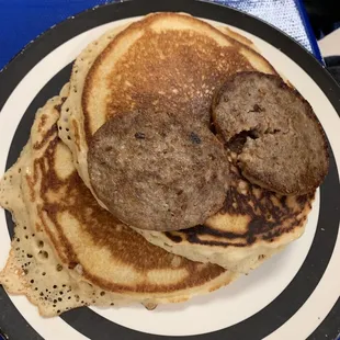 Pancakes with sausage