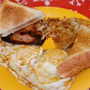 Two Egg Plate with Ham