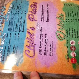 the menu