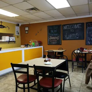 a view of the dining area