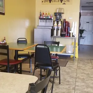 the dining area