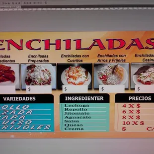 Variedad de enchiladas
