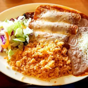 Regular chicken enchiladas