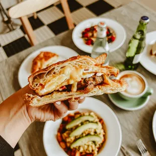 Sausage, Egg, and Cheese Croissant Sandwich