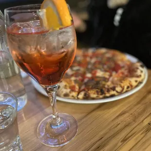 Pizza and a spritz