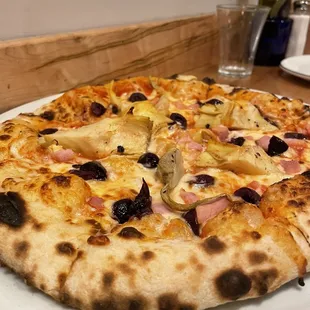 Cappricciosa - too salty but the bread was fantastic.