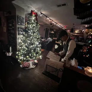 Restaurant right as you walk in the door
