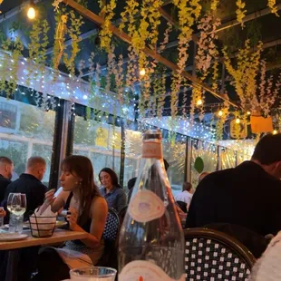 Covered outdoor seating area