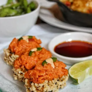 Crispy Sushi Rice with spicy Tuna