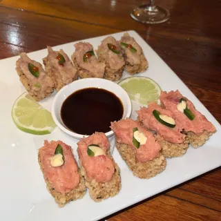 Hamachi Ponzu Crispy Sushi Rice