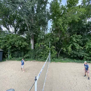 Beach volleyball court