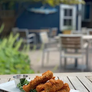 a plate of fried food