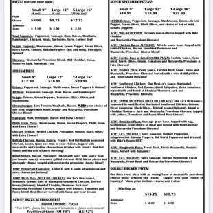 Menu effective 3/1/21