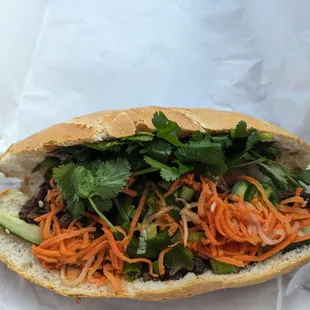 Grilled pork banh mi