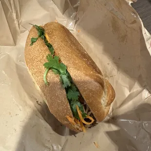 Pan fried chicken Bánh mì