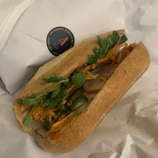 Special ham banh mi open it bit up