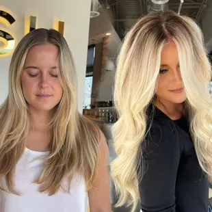 Before and after! The magic of a toner, and highlight refresh!