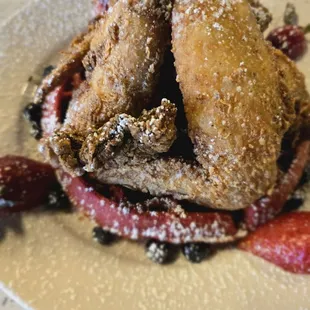 Golden Fried Chicken &amp; Red Velvet Waffles