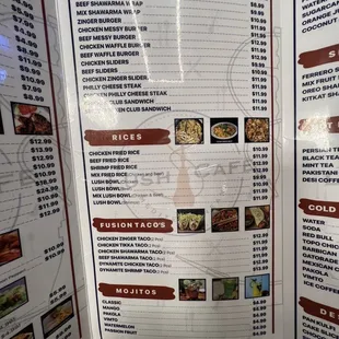 the menu