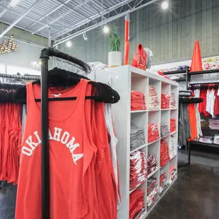 Large selection of OU, OSU, and UCO apparel! Many exclusives.