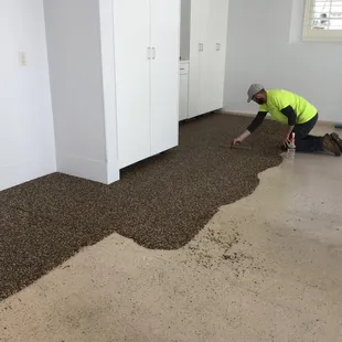 a man laying on the floor