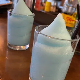 two glasses of ice cream