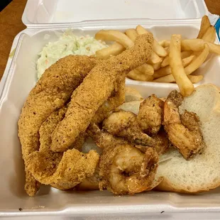 Fish and shrimp combo