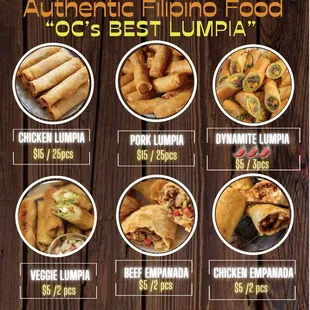 Food Booth Menu