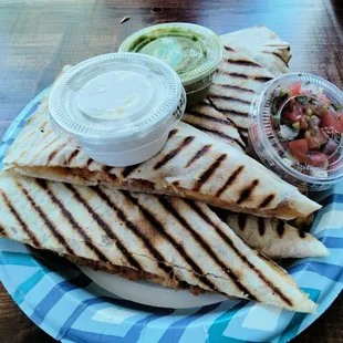 Chicken - n - cheese quesadilla
