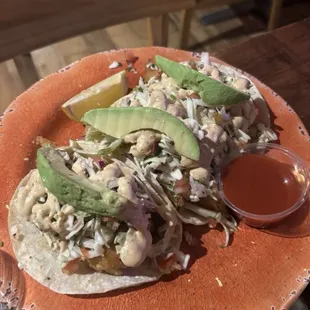 Cod fish tacos (9/10)