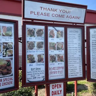 Drive through menu 06/2021