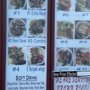 Drive thru menu 06/21