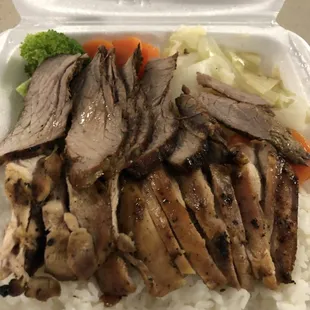 Number 3 chicken and beef combo! alot of food for the price.