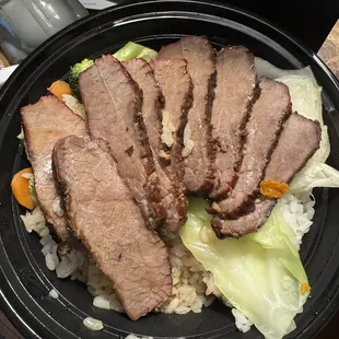 teriyaki beef - dry, and chewy