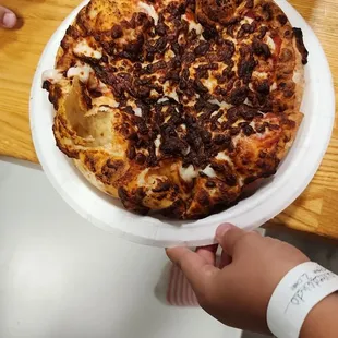 Burnt pizza
