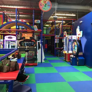 Two-story obstacle course with unique obstacles